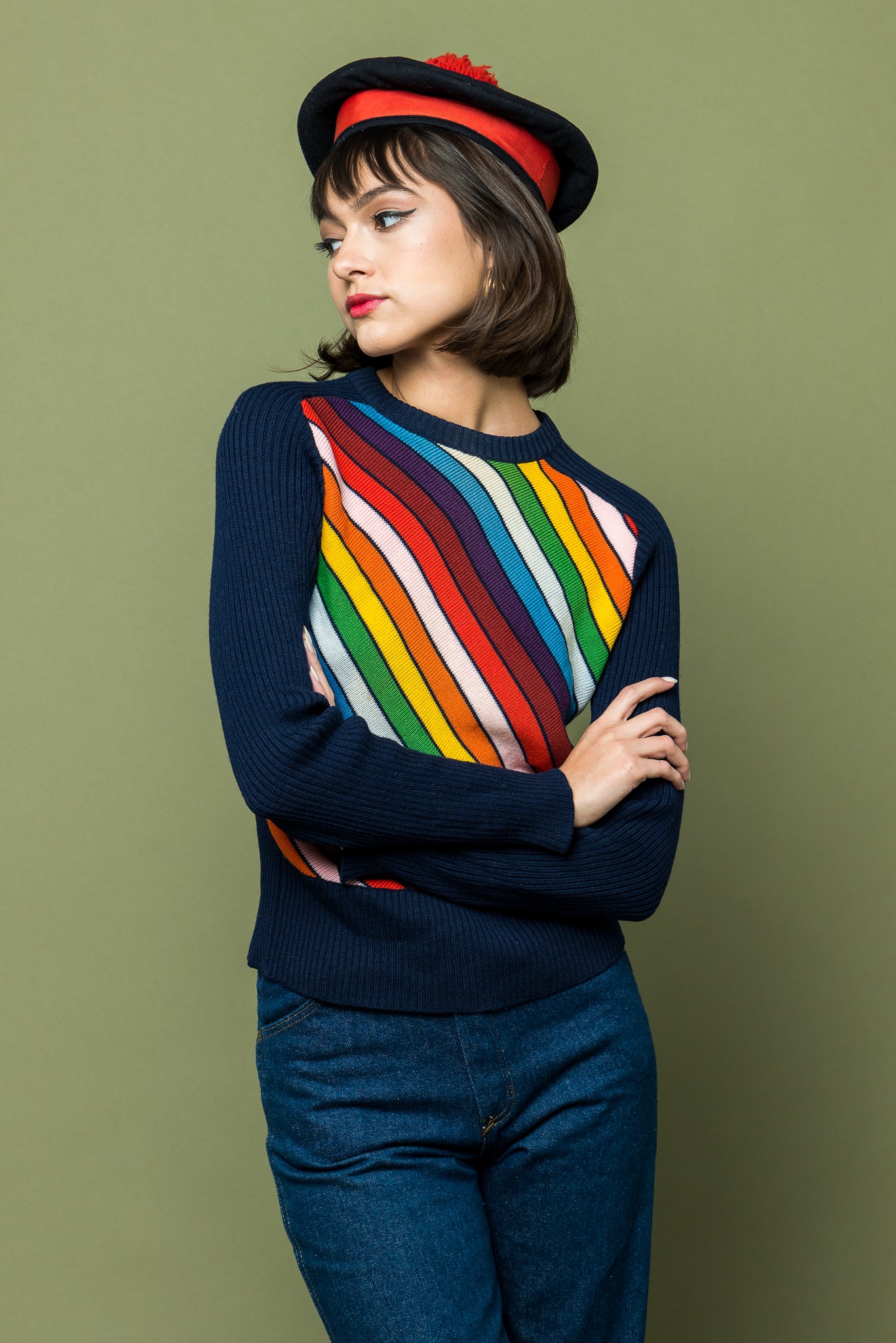 Pocketful of Rainbows Sweater freeshipping - Lovers Vintage