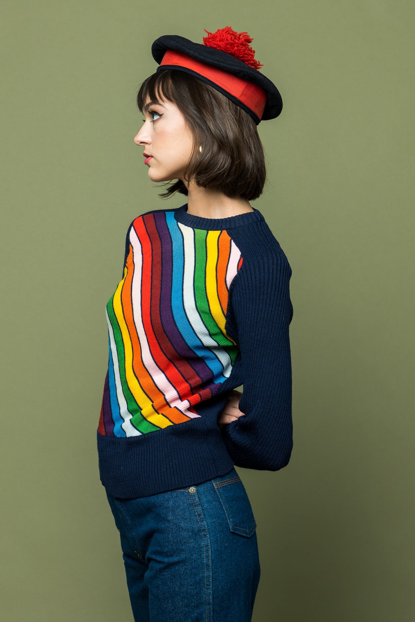 Pocketful of Rainbows Sweater freeshipping - Lovers Vintage
