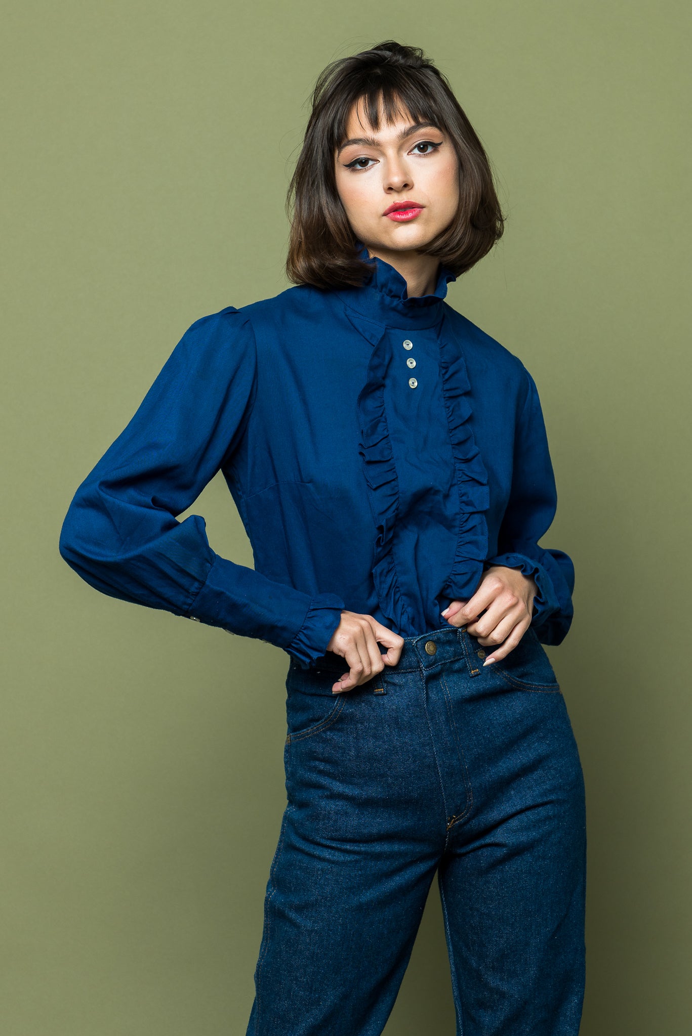 Mod Money Sixties Blouse freeshipping - Lovers Vintage