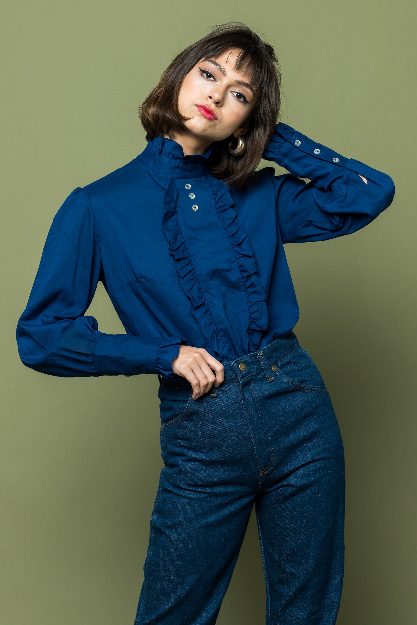 Mod Money Sixties Blouse freeshipping - Lovers Vintage