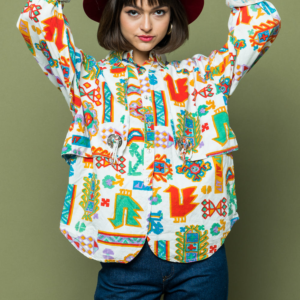 Westward Printed Shirt freeshipping - Lovers Vintage