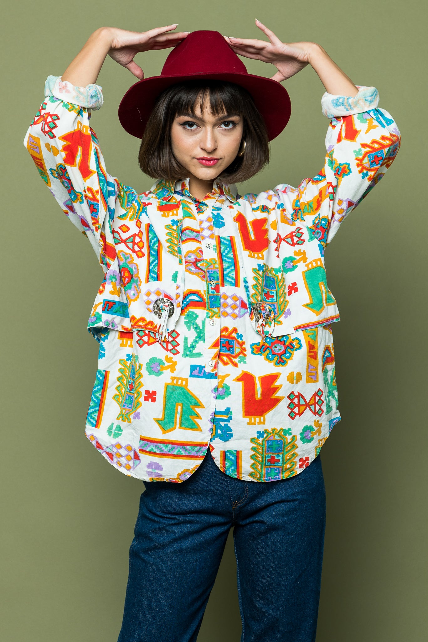 Westward Printed Shirt freeshipping - Lovers Vintage