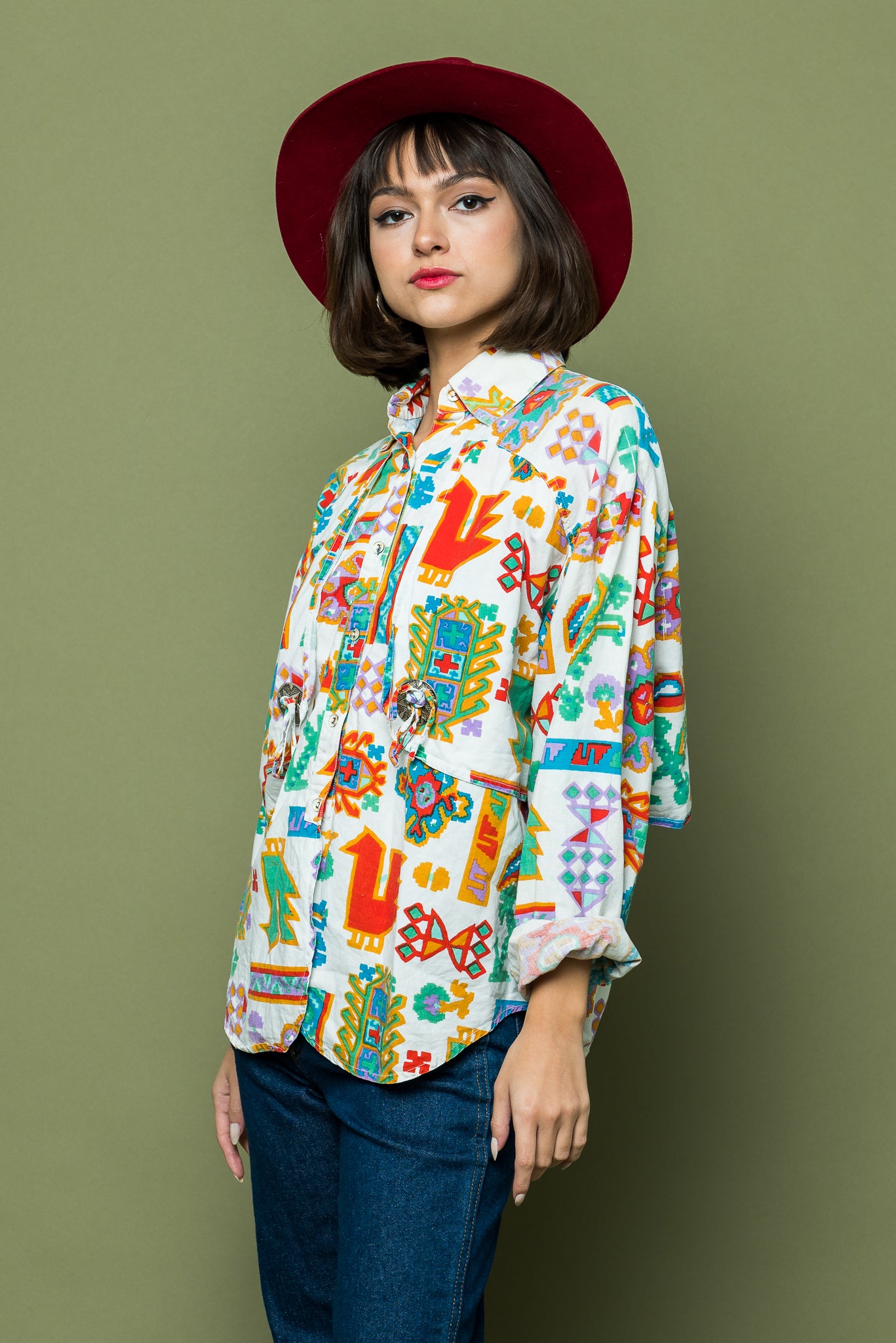 Westward Printed Shirt freeshipping - Lovers Vintage