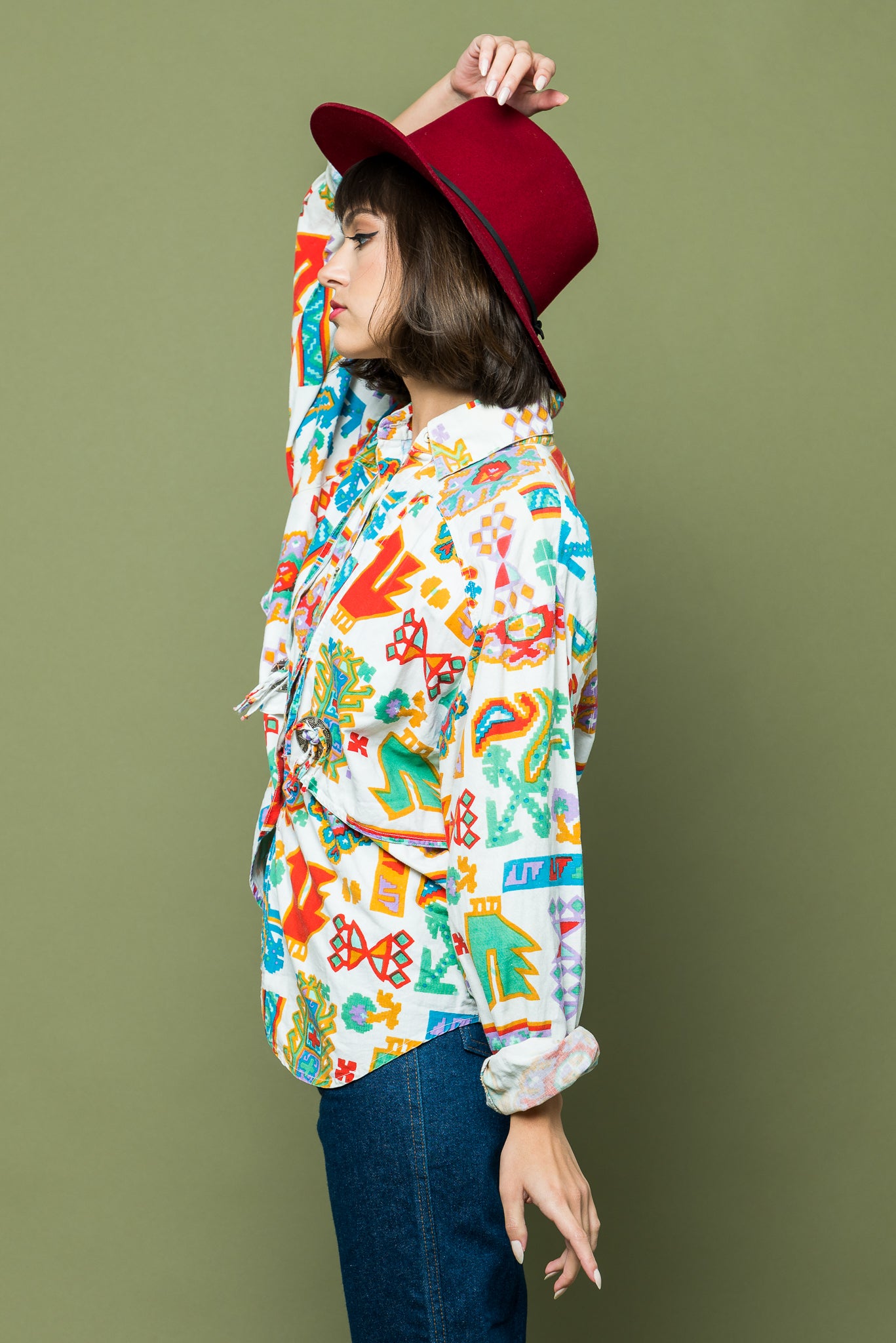 Westward Printed Shirt freeshipping - Lovers Vintage
