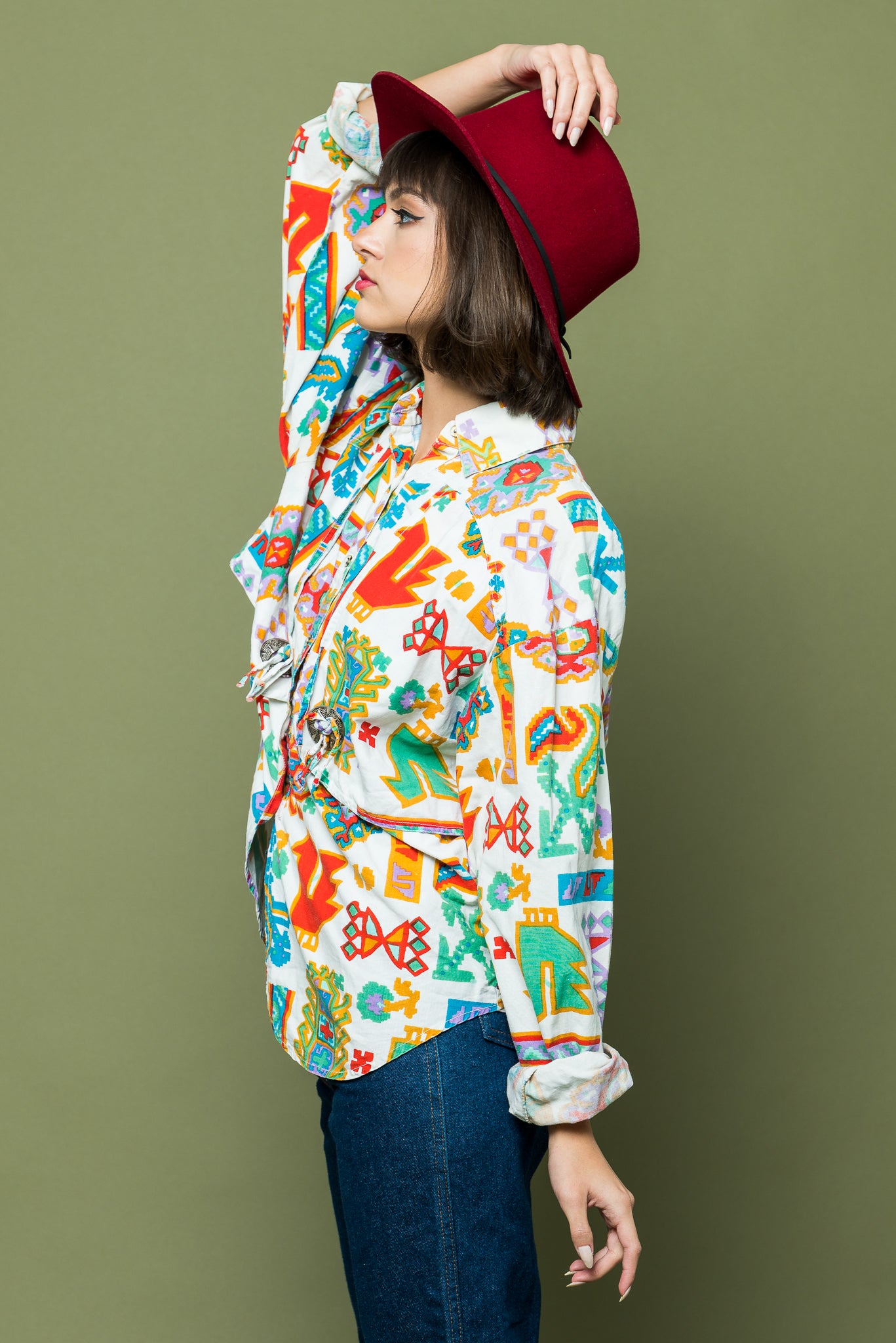 Westward Printed Shirt freeshipping - Lovers Vintage