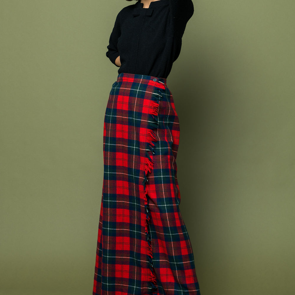 Wool Plaid Pendelton Maxi Skirt freeshipping - Lovers Vintage