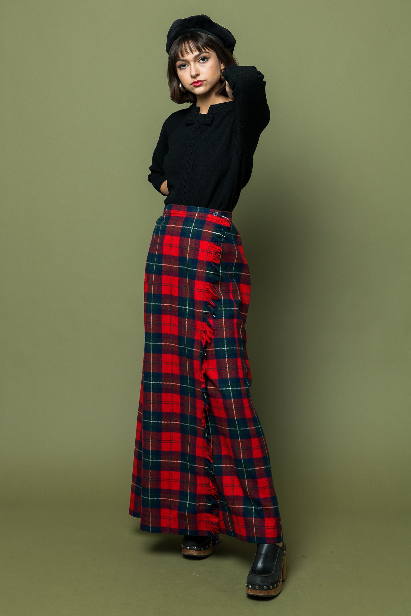 Wool Plaid Pendelton Maxi Skirt freeshipping - Lovers Vintage