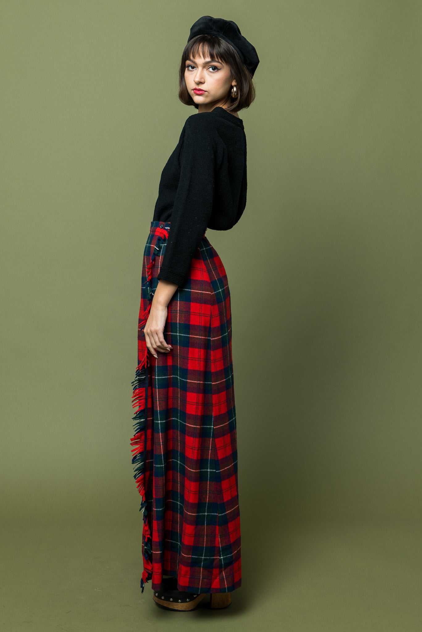 Wool Plaid Pendelton Maxi Skirt freeshipping - Lovers Vintage