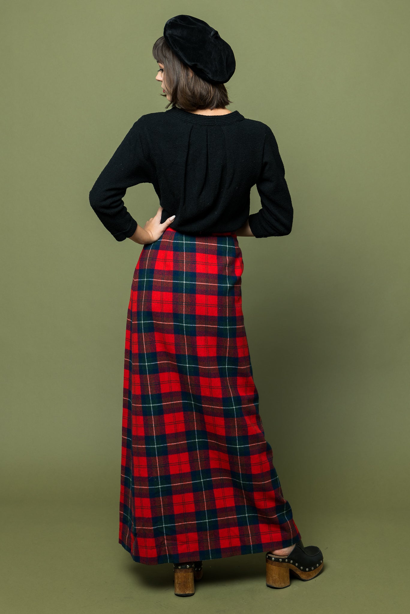 Wool Plaid Pendelton Maxi Skirt freeshipping - Lovers Vintage