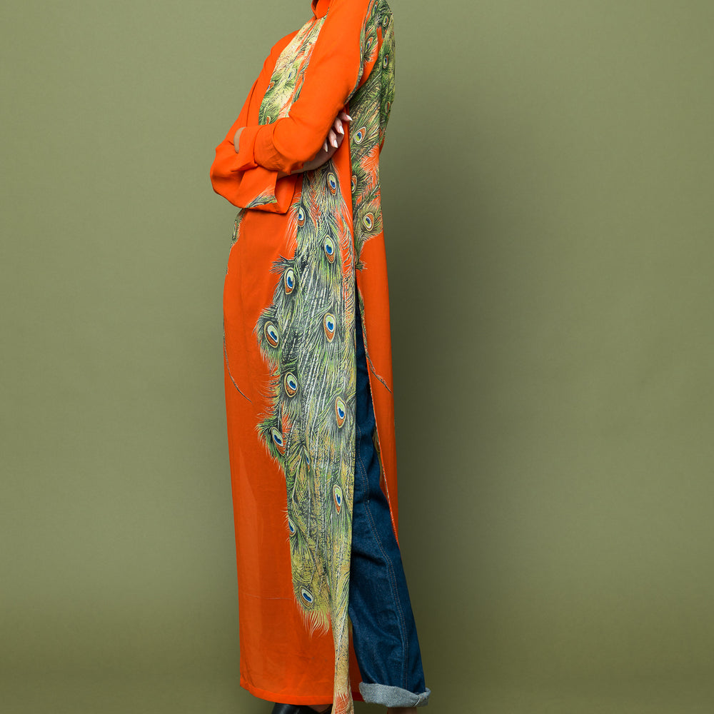 
                  
                    Maxi Orange Sheer Elegance Dress freeshipping - Lovers Vintage
                  
                