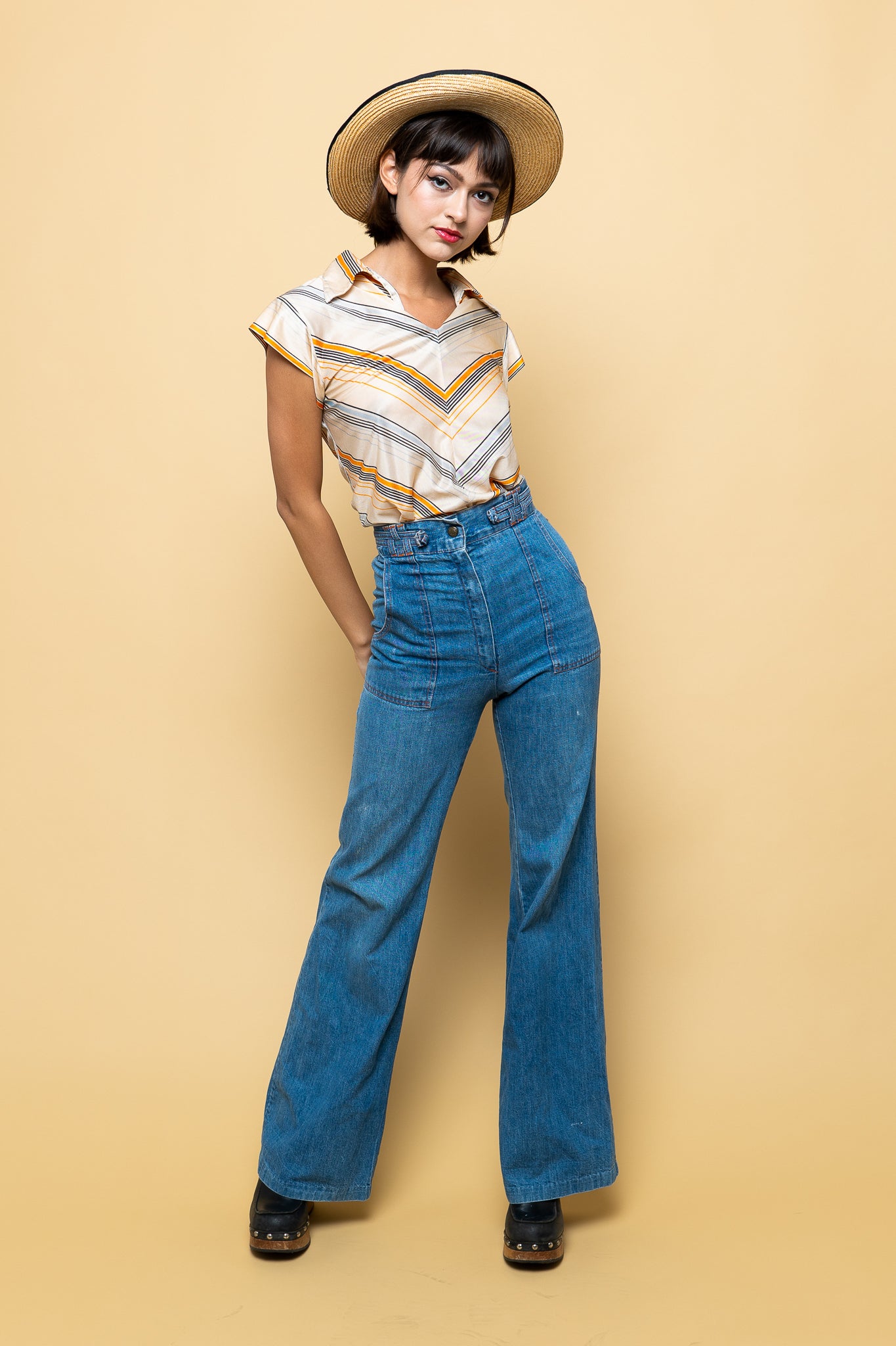 California Dreamin' Stripe Blouse freeshipping - Lovers Vintage