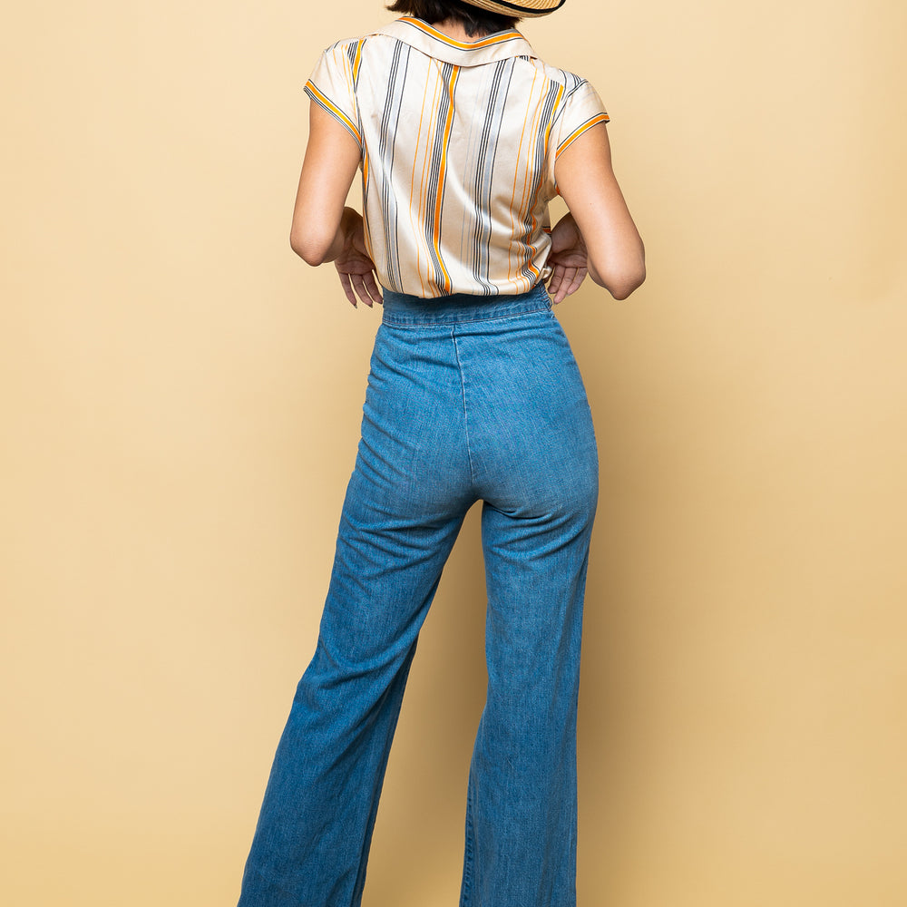 
                  
                    California Dreamin' Stripe Blouse freeshipping - Lovers Vintage
                  
                