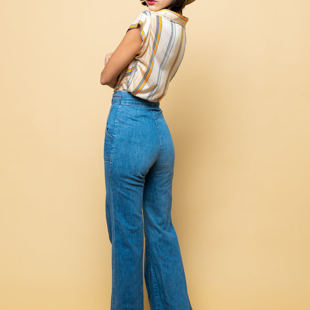 
                  
                    California Dreamin' Stripe Blouse freeshipping - Lovers Vintage
                  
                