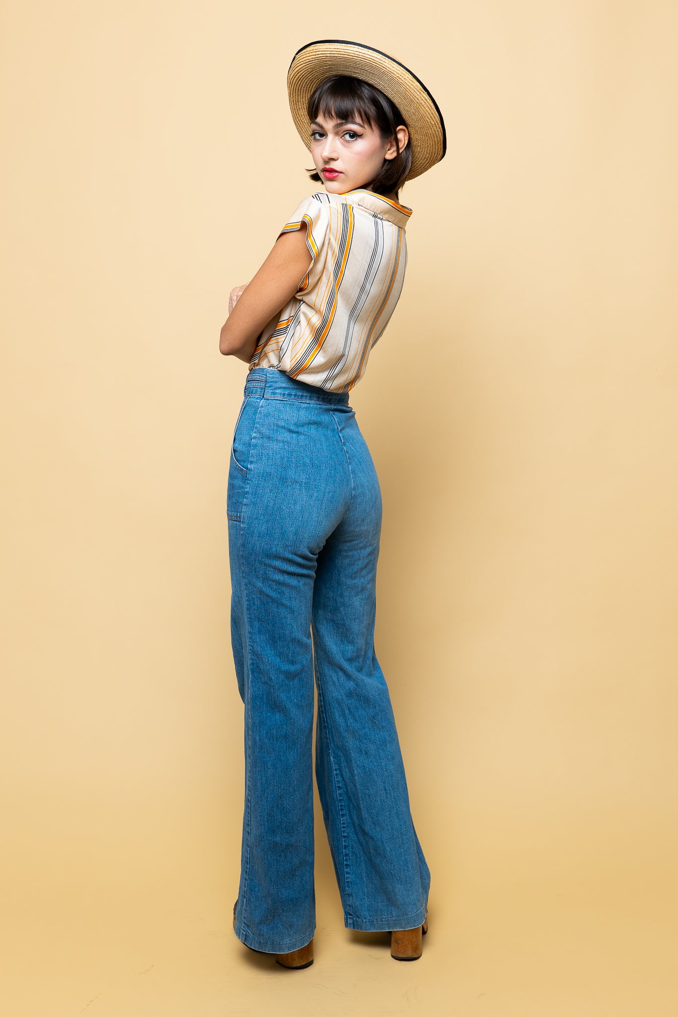 California Dreamin' Stripe Blouse freeshipping - Lovers Vintage