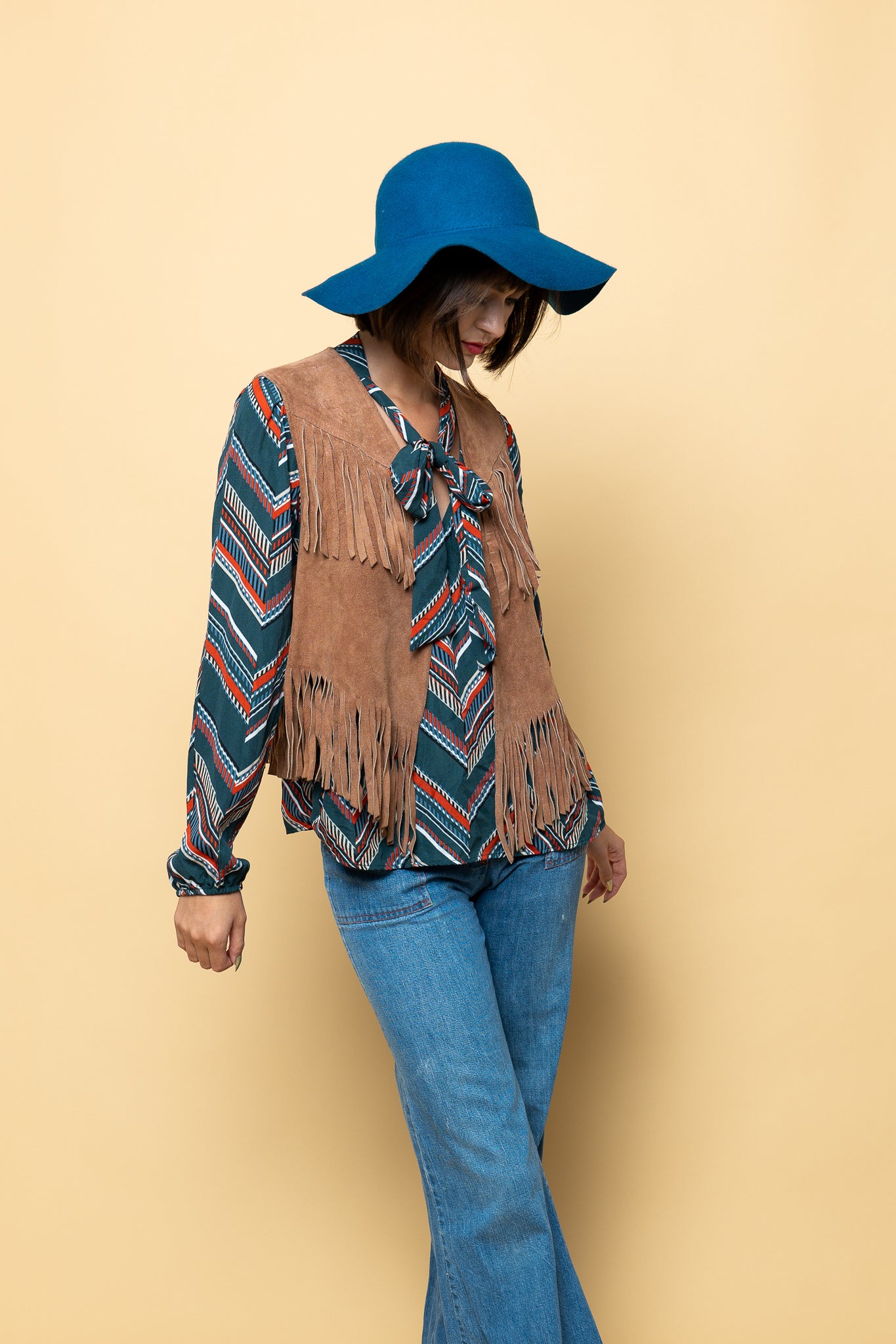 Leather Fringes of Society Vintage Vest freeshipping - Lovers Vintage