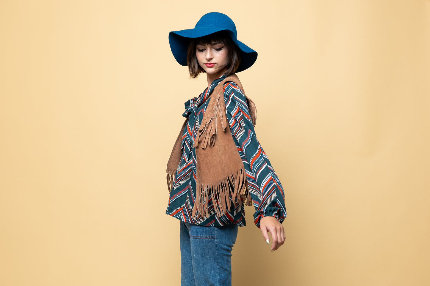 Leather Fringes of Society Vintage Vest freeshipping - Lovers Vintage