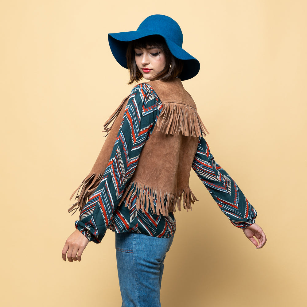
                  
                    Leather Fringes of Society Vintage Vest freeshipping - Lovers Vintage
                  
                