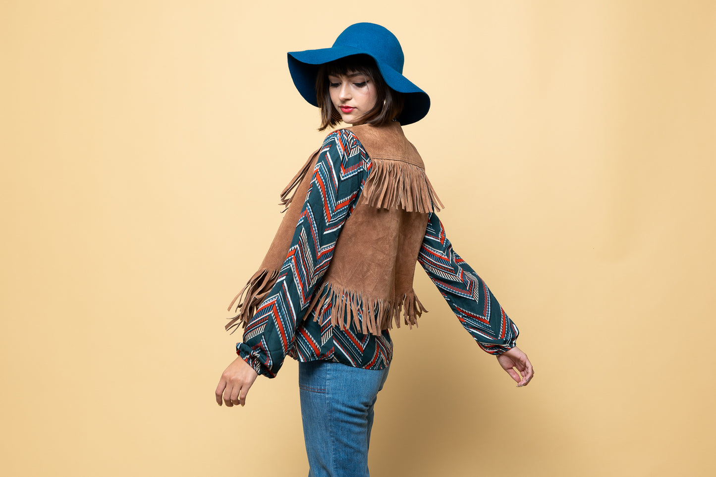 Leather Fringes of Society Vintage Vest freeshipping - Lovers Vintage
