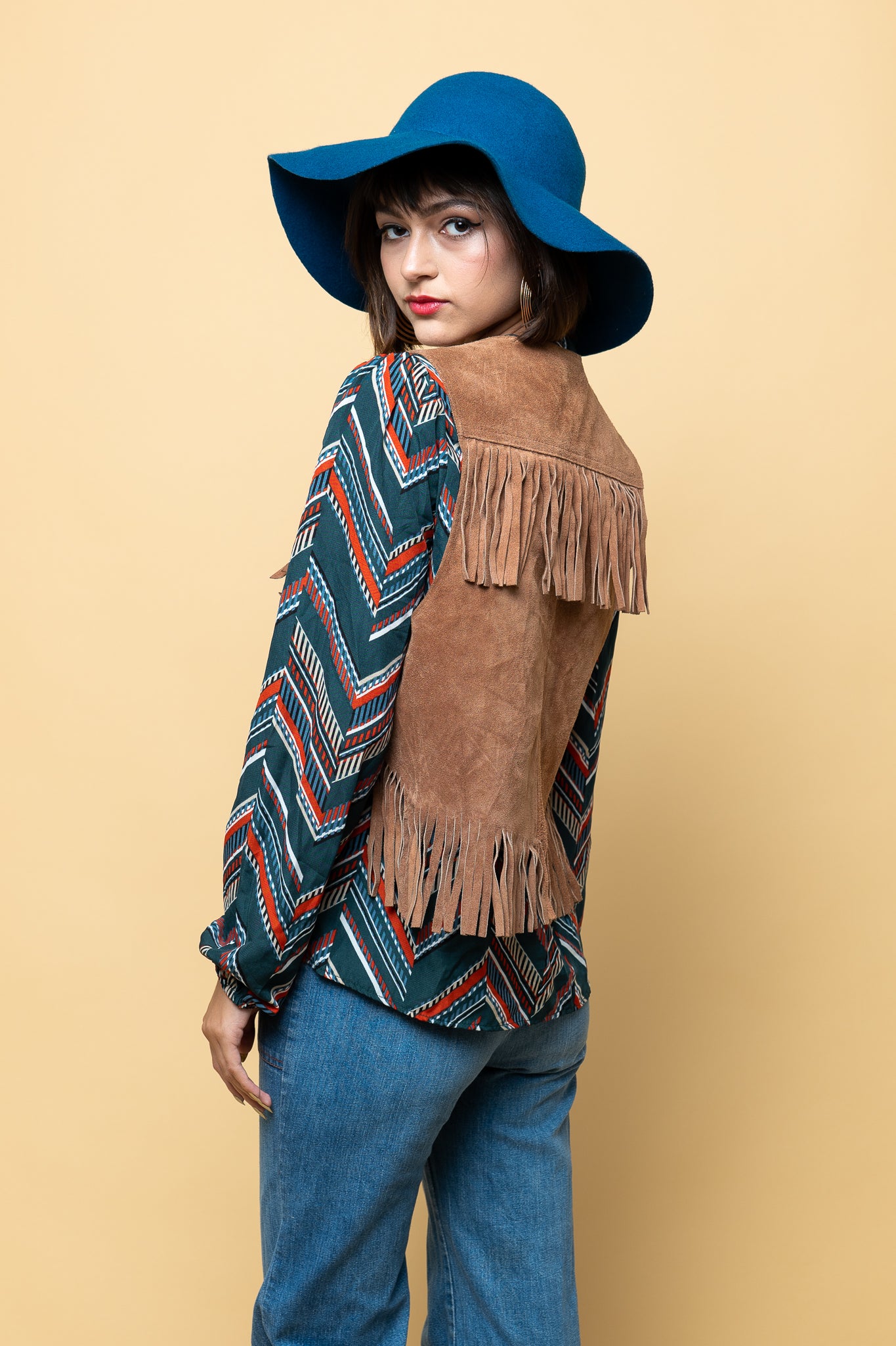 Leather Fringes of Society Vintage Vest freeshipping - Lovers Vintage