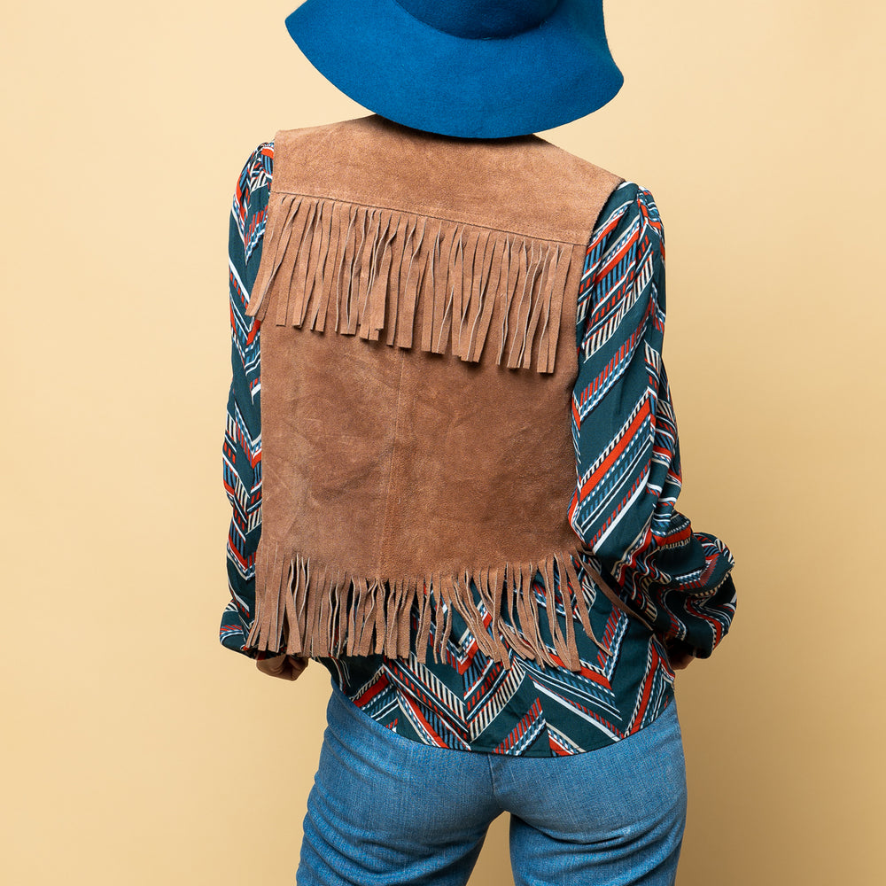 
                  
                    Leather Fringes of Society Vintage Vest freeshipping - Lovers Vintage
                  
                