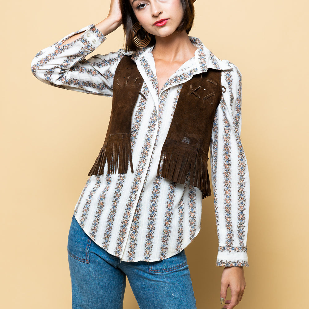 
                  
                    Vintage Fringes Leather Vest freeshipping - Lovers Vintage
                  
                
