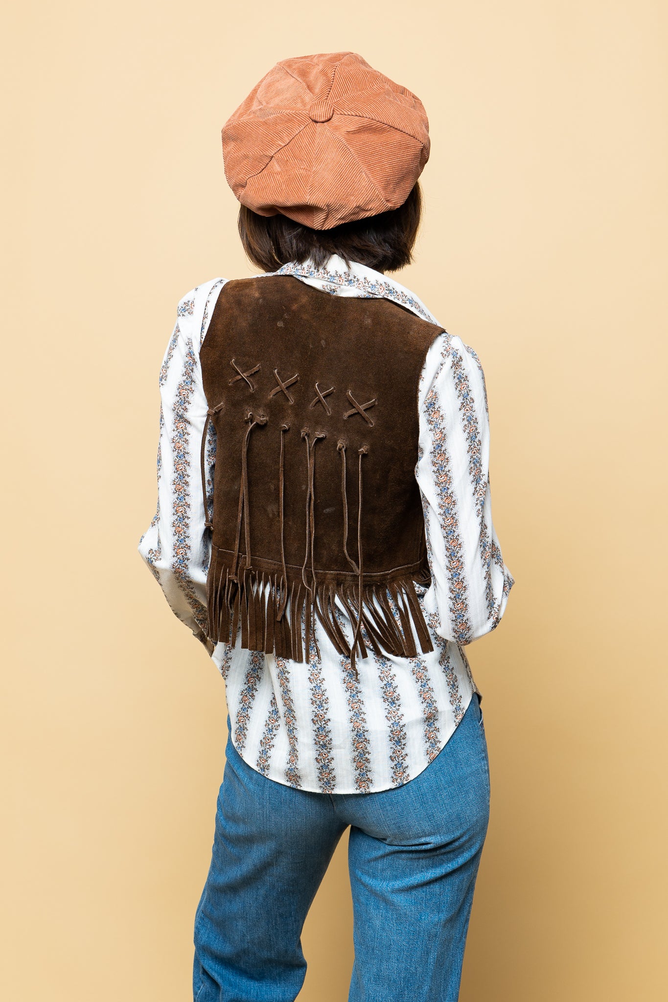 Vintage Fringes Leather Vest freeshipping - Lovers Vintage