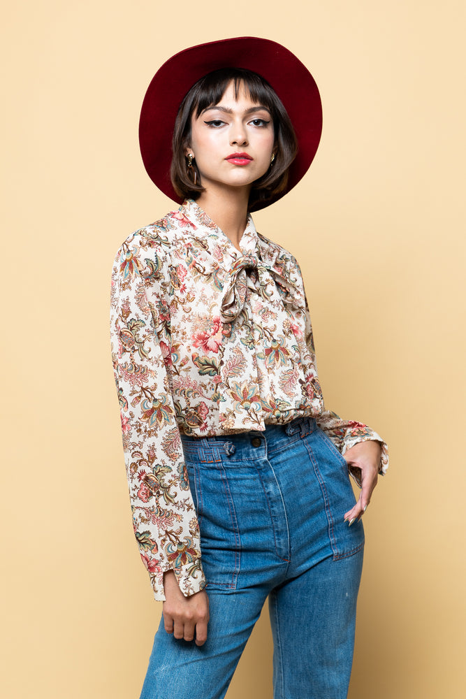 Vintage Lovers Floral Blouse freeshipping - Lovers Vintage