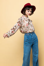 Vintage Lovers Floral Blouse freeshipping - Lovers Vintage