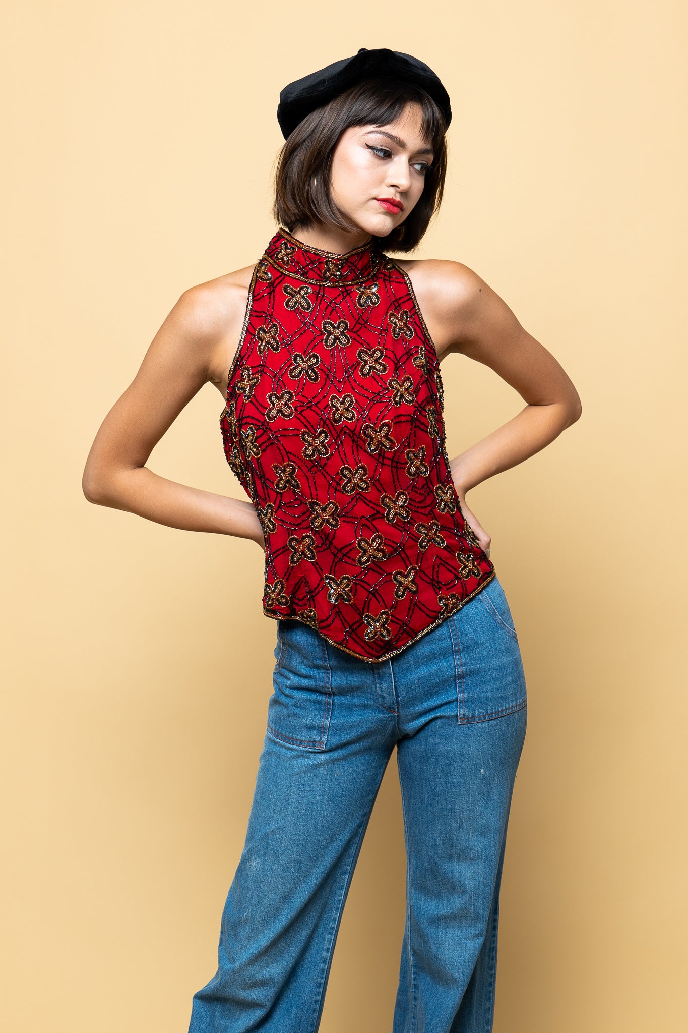 Black~Magic Woman Blouse freeshipping - Lovers Vintage