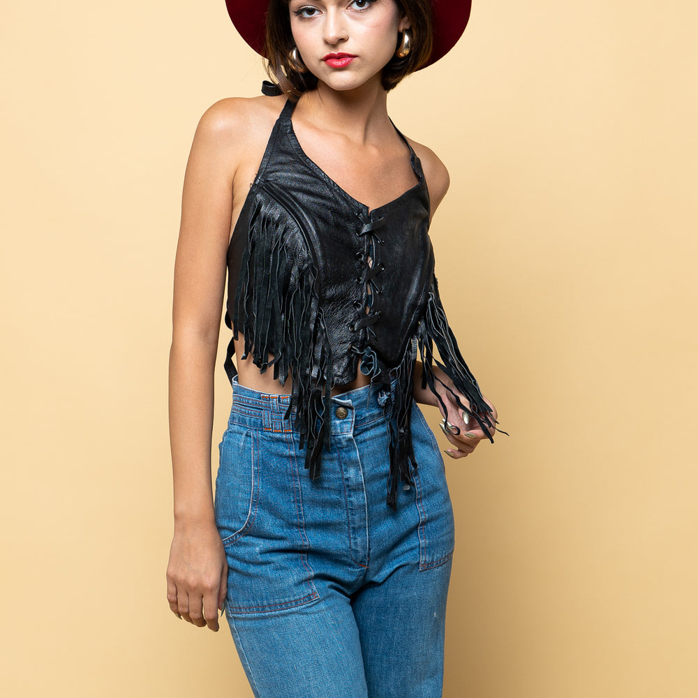 Festival Leathers Better Halter Corset freeshipping - Lovers Vintage