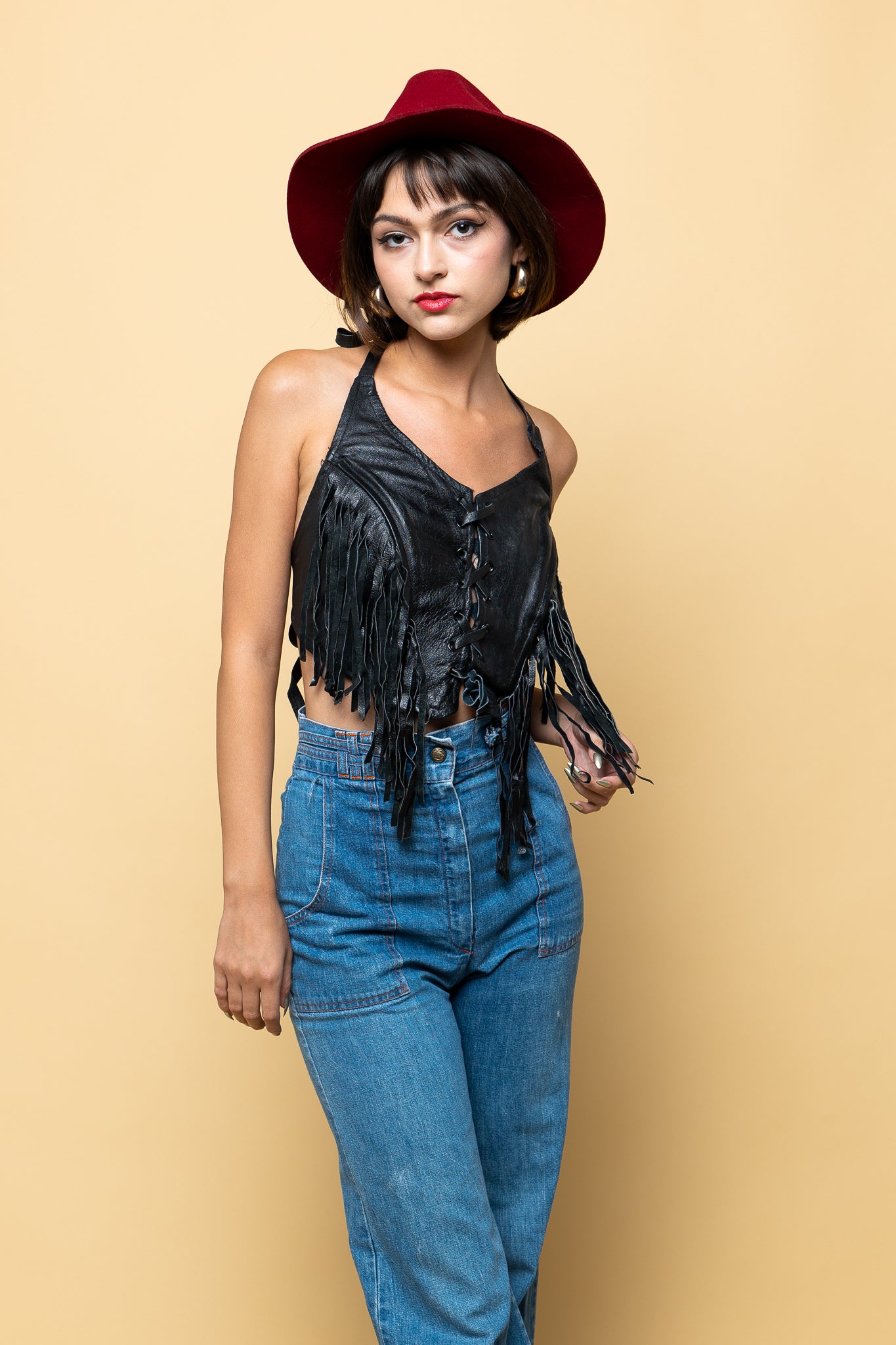 Festival Leathers Better Halter Corset freeshipping - Lovers Vintage