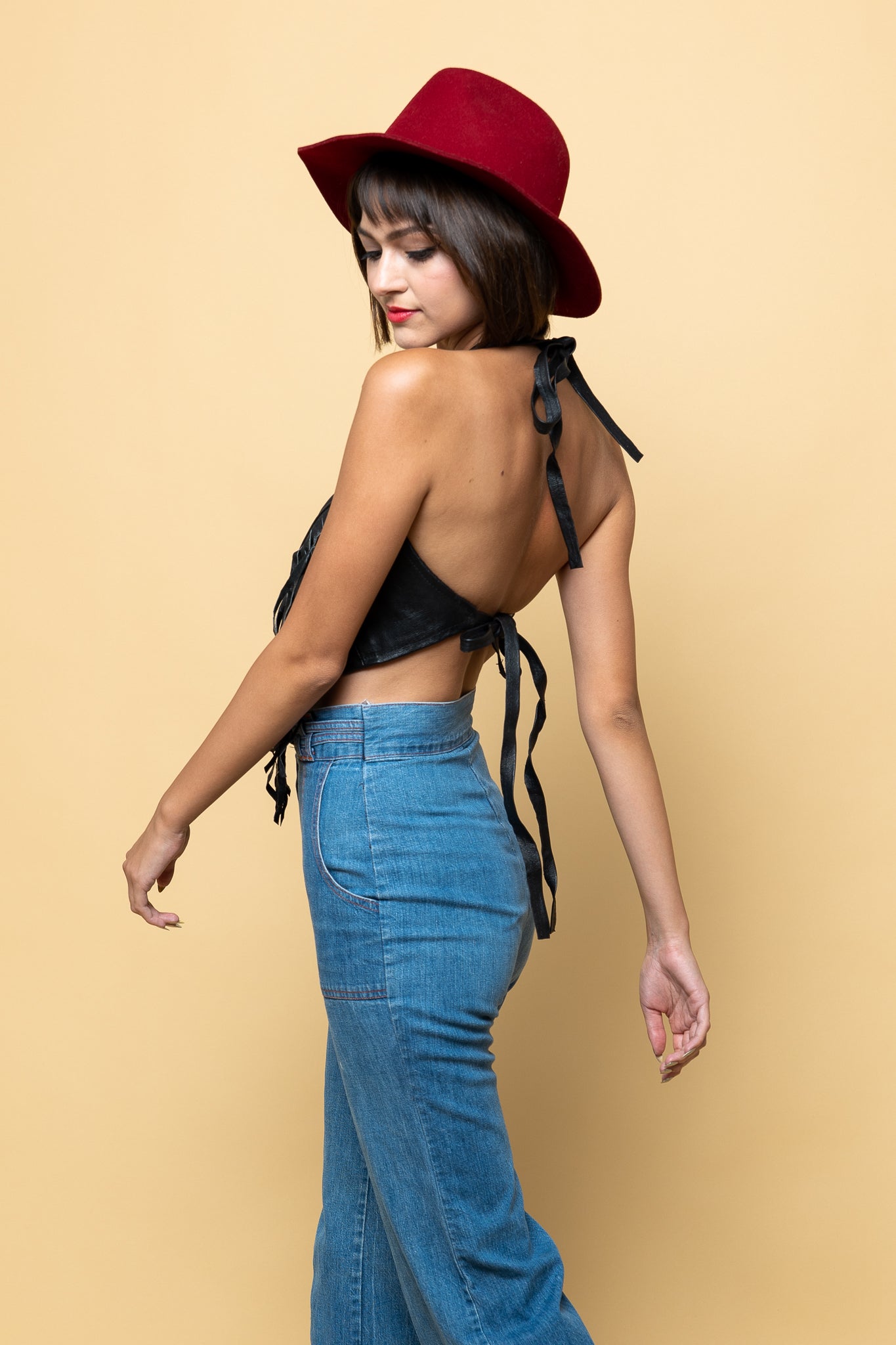 Festival Leathers Better Halter Corset freeshipping - Lovers Vintage