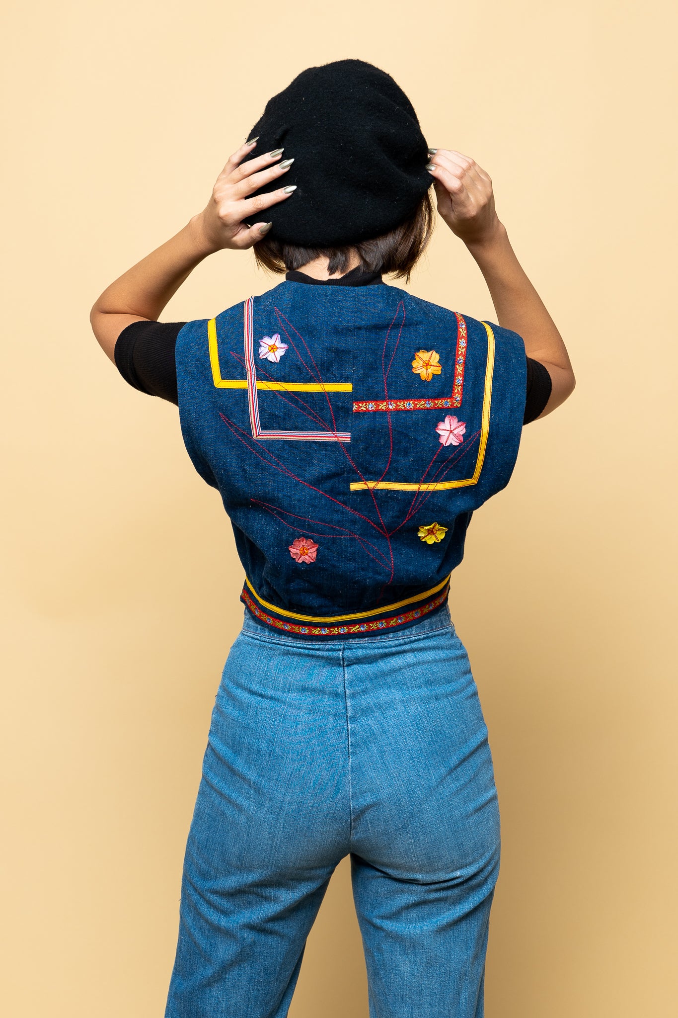 Vintage Rainbow Child Denim Vest freeshipping - Lovers Vintage