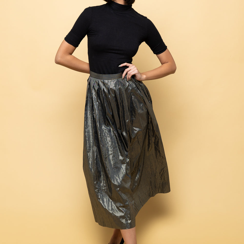Silver Stripe Skirt freeshipping - Lovers Vintage