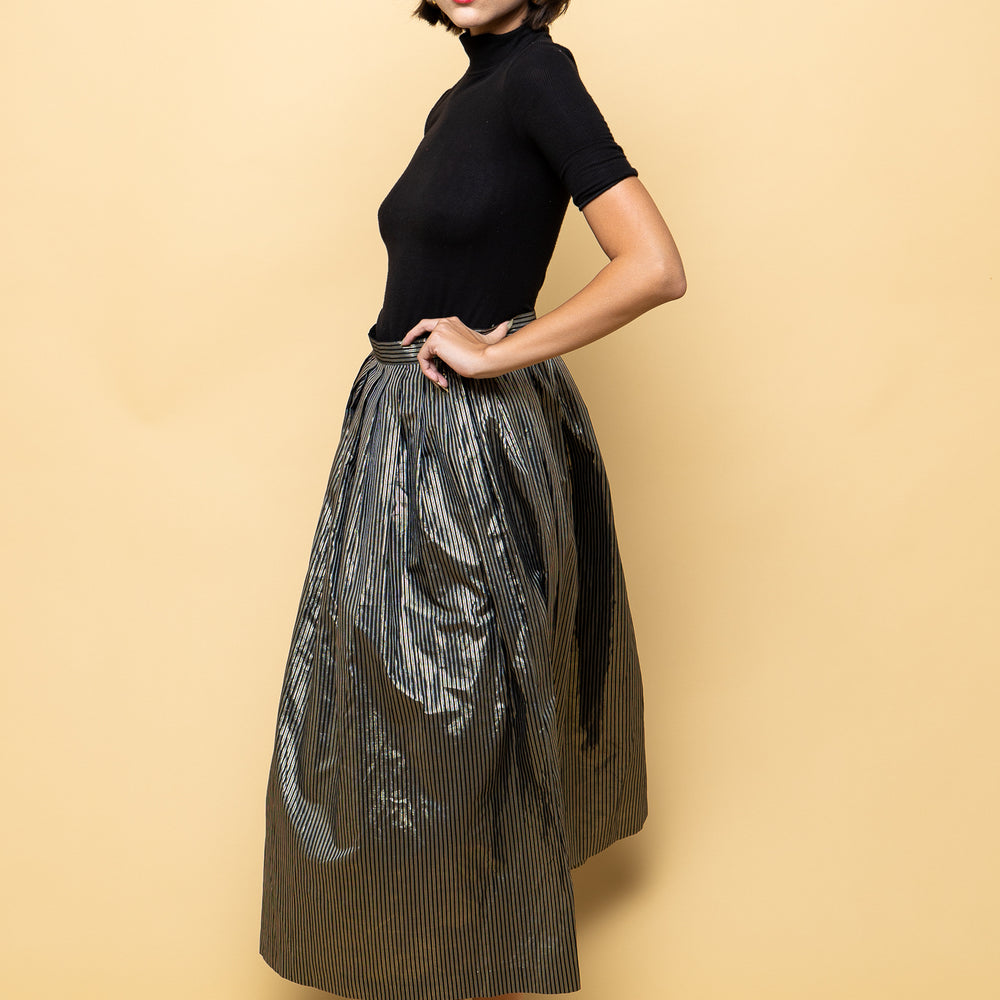 
                  
                    Silver Stripe Skirt freeshipping - Lovers Vintage
                  
                