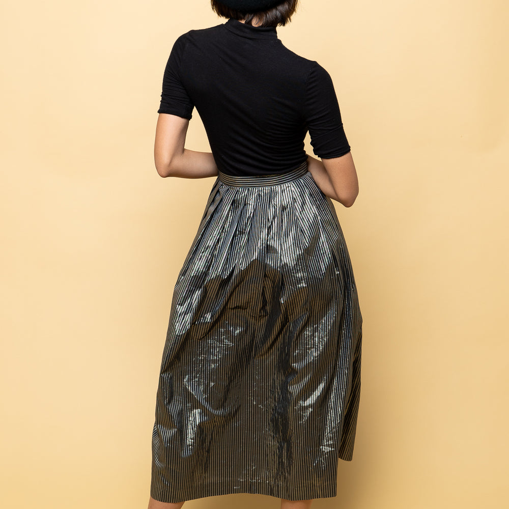 
                  
                    Silver Stripe Skirt freeshipping - Lovers Vintage
                  
                