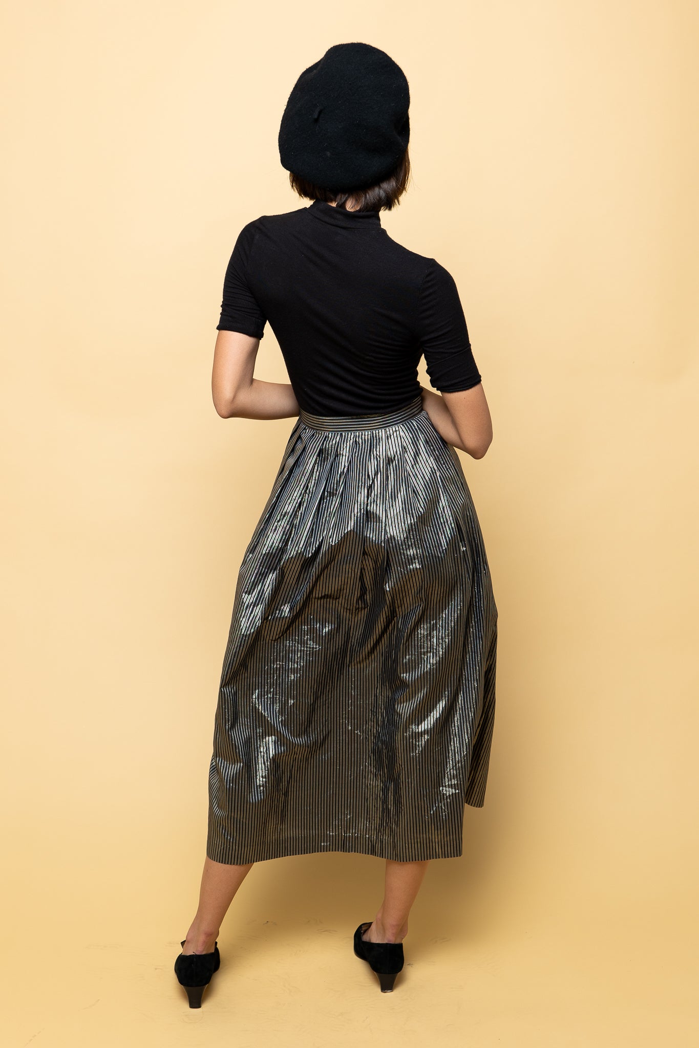 Silver Stripe Skirt freeshipping - Lovers Vintage