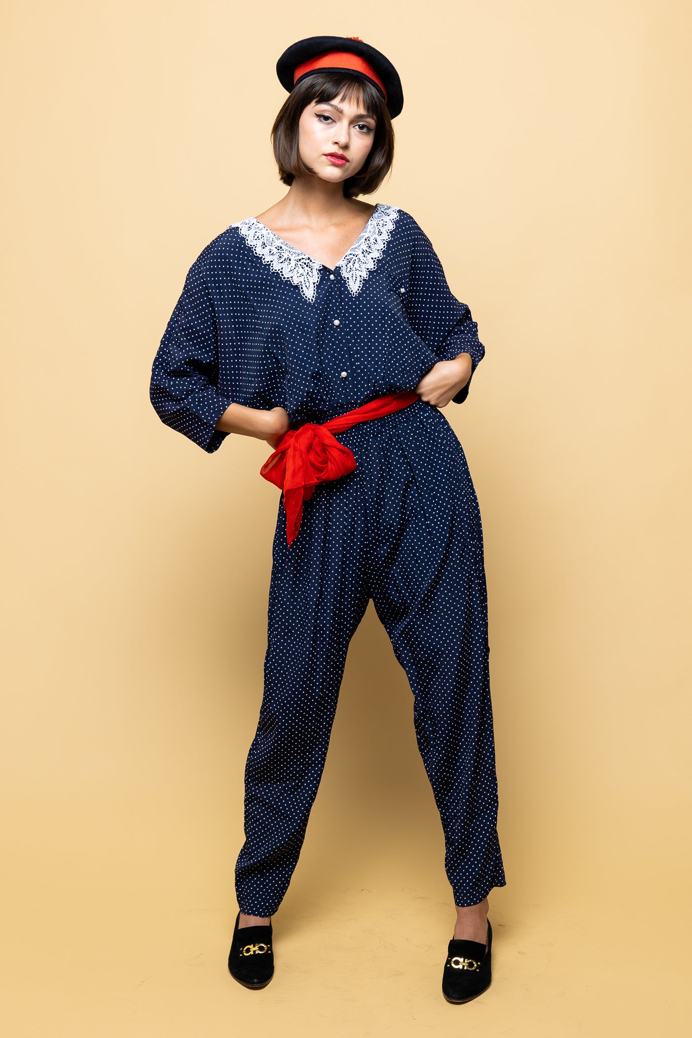 Vintage Dottie Jumpsuit freeshipping - Lovers Vintage