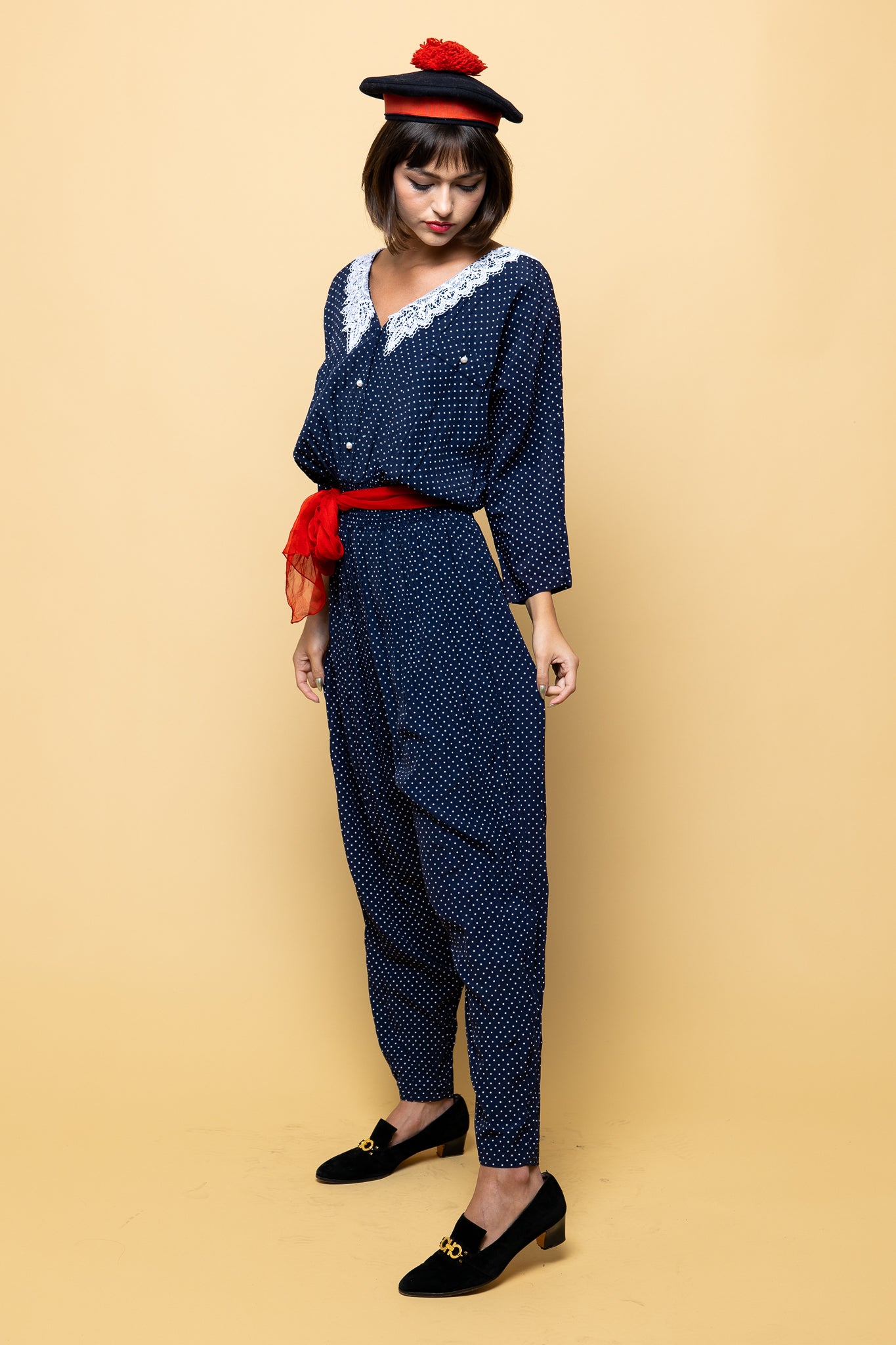 Vintage Dottie Jumpsuit freeshipping - Lovers Vintage