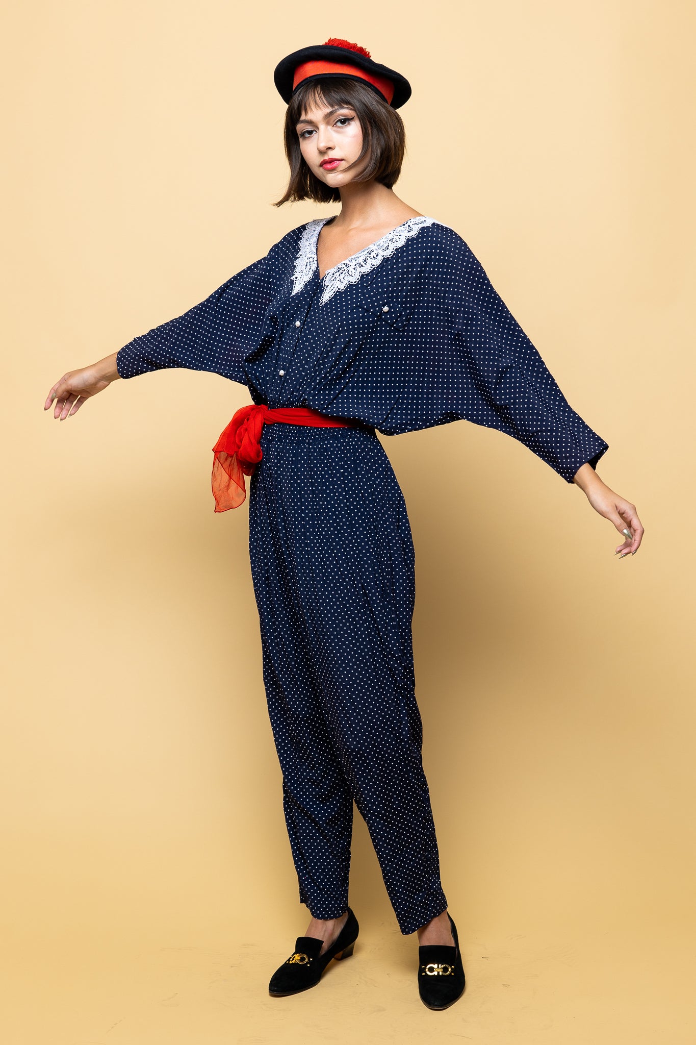 Vintage Dottie Jumpsuit freeshipping - Lovers Vintage