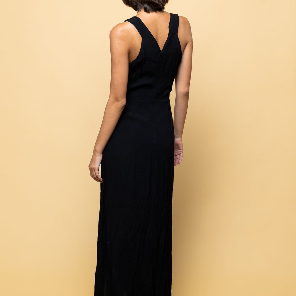 
                  
                    Black Slinky Maxi Dress freeshipping - Lovers Vintage
                  
                