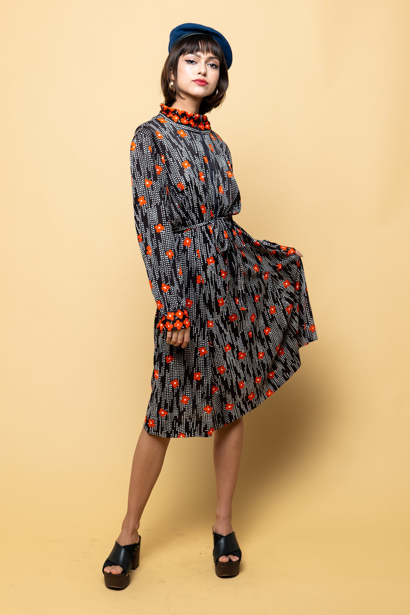 Flower Power it's Fall Dress freeshipping - Lovers Vintage