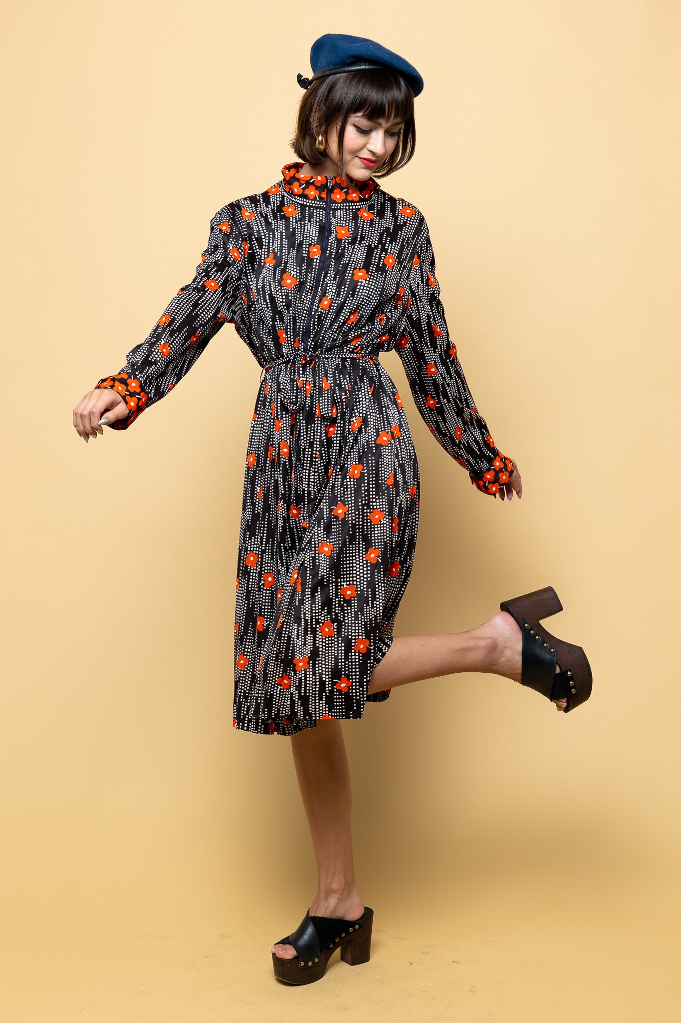 Flower Power it's Fall Dress freeshipping - Lovers Vintage