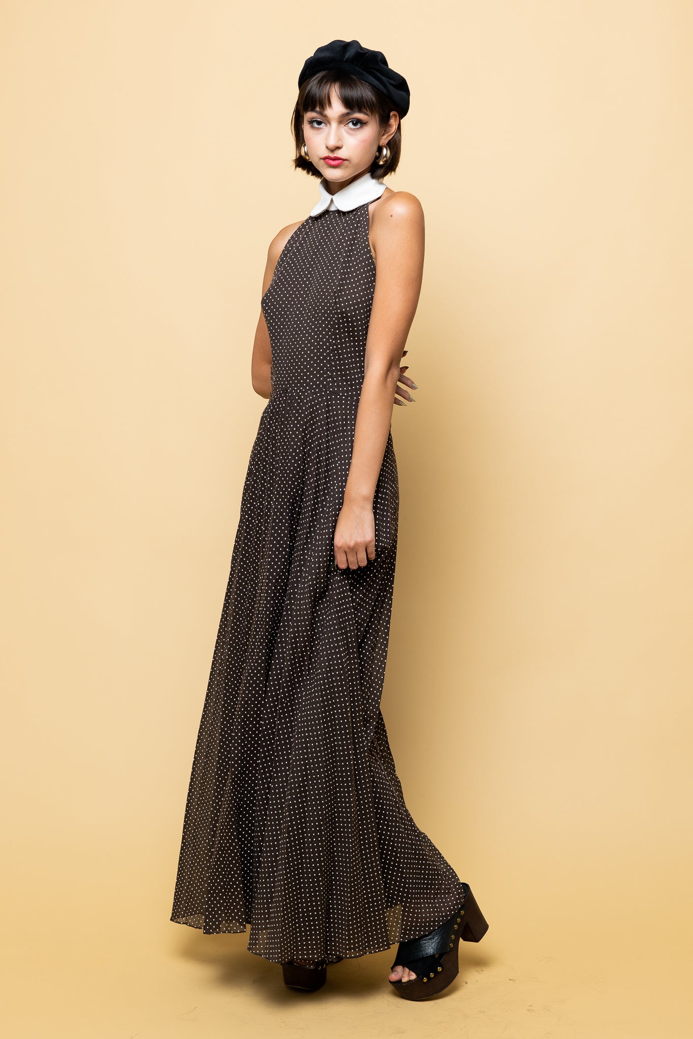 Vintage Polka Dots Halter Dress freeshipping - Lovers Vintage