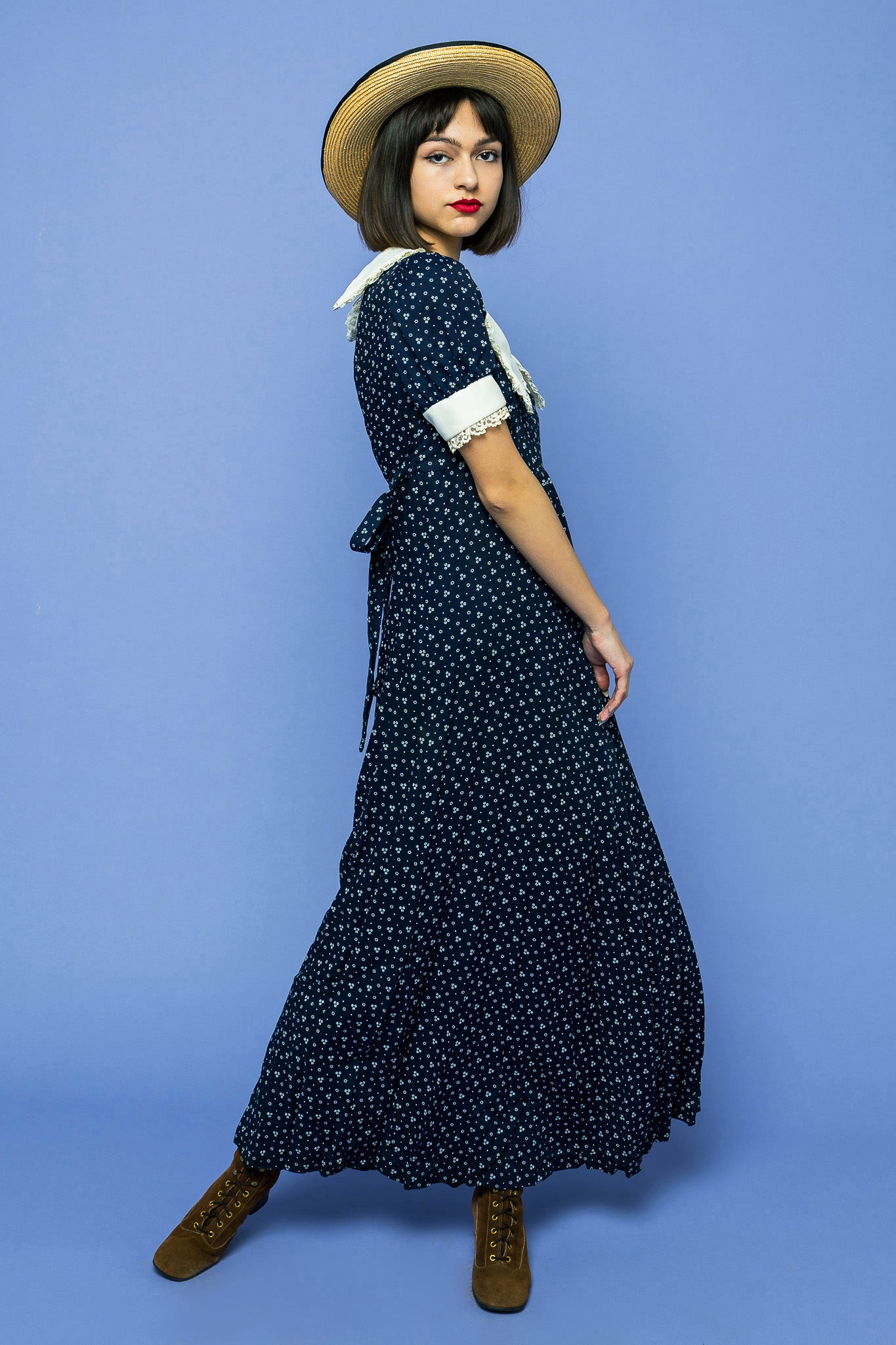 Vintage Dolly Dots Maxi Boho freeshipping - Lovers Vintage