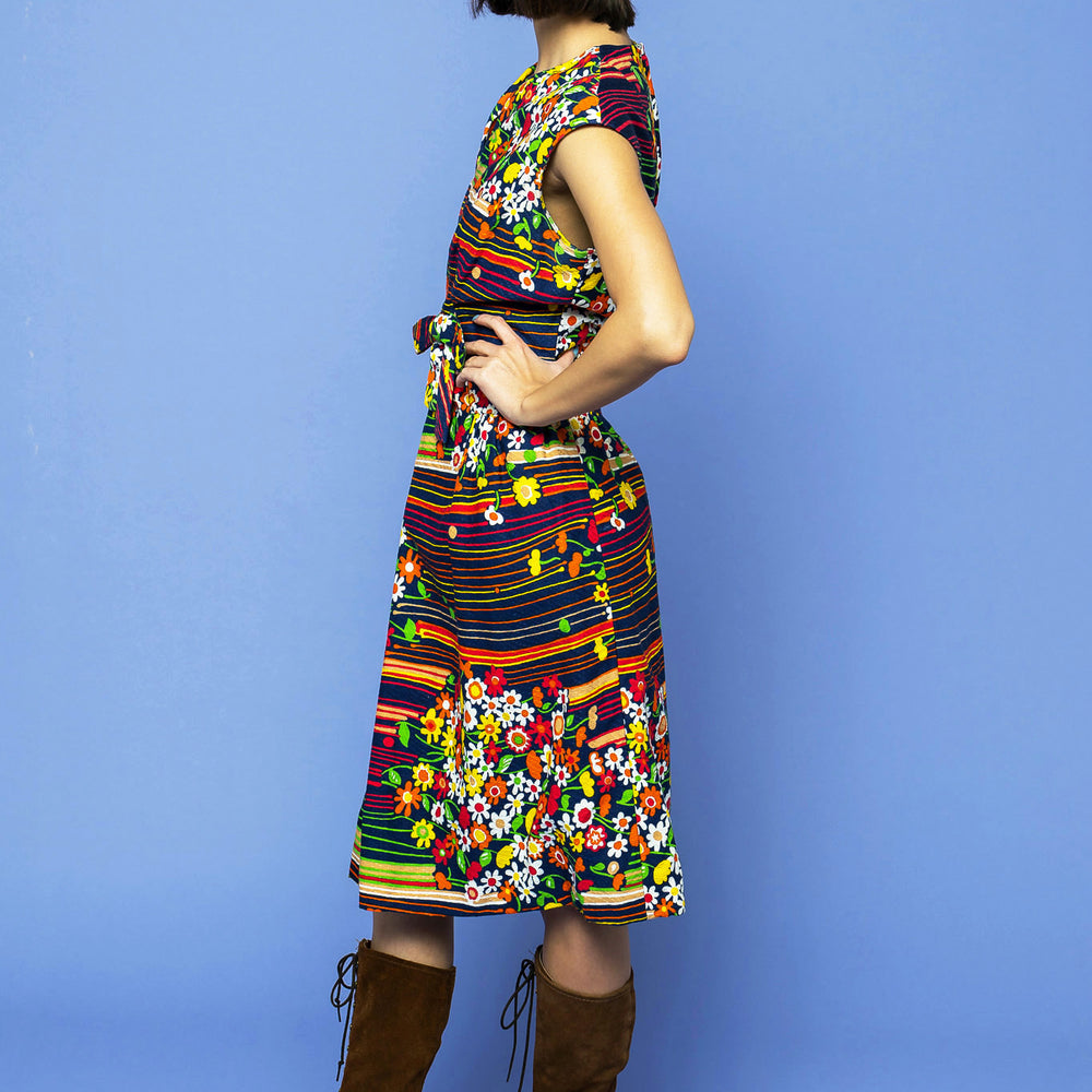 Vintage Floral Fusion Dress freeshipping - Lovers Vintage