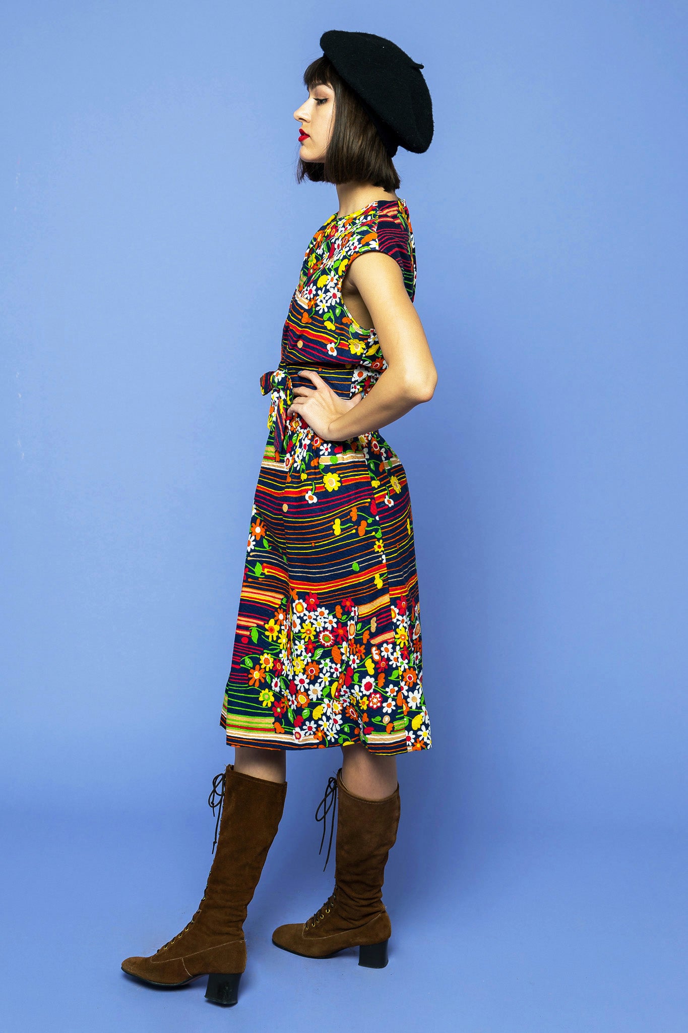 Vintage Floral Fusion Dress freeshipping - Lovers Vintage