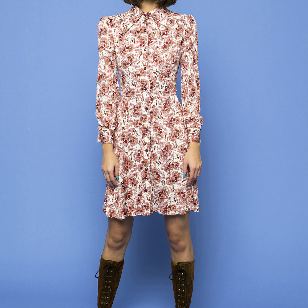 Vintage Boho Mini Dress freeshipping - Lovers Vintage