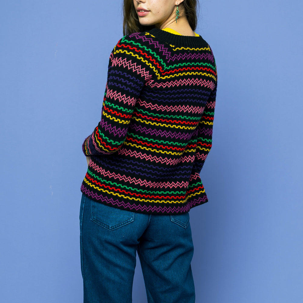 Vintage Rainbow Cardigan we Love Grunge freeshipping - Lovers Vintage