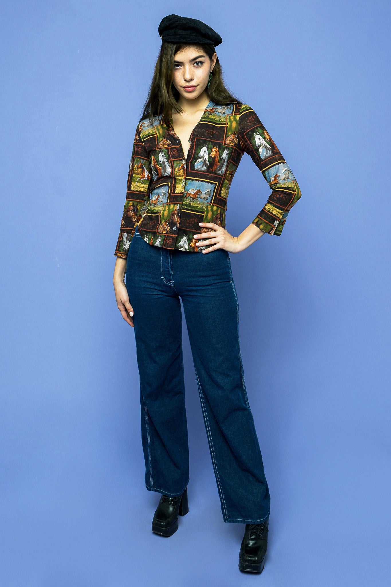 Wild Horses Vintage Long Sleeve Shirt freeshipping - Lovers Vintage